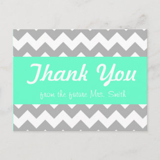 Postale carte de remerciements nuptiale