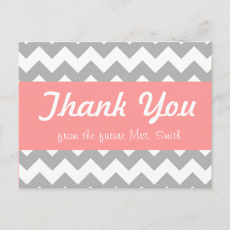 Postale carte de remerciements nuptiale