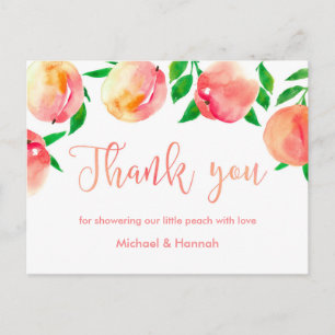 Postale carte de remerciements pêche, petit baby shower pê