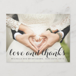 Postale Carte de remerciements photo mariage