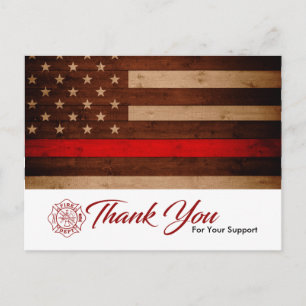 Postale Carte de remerciements pompier