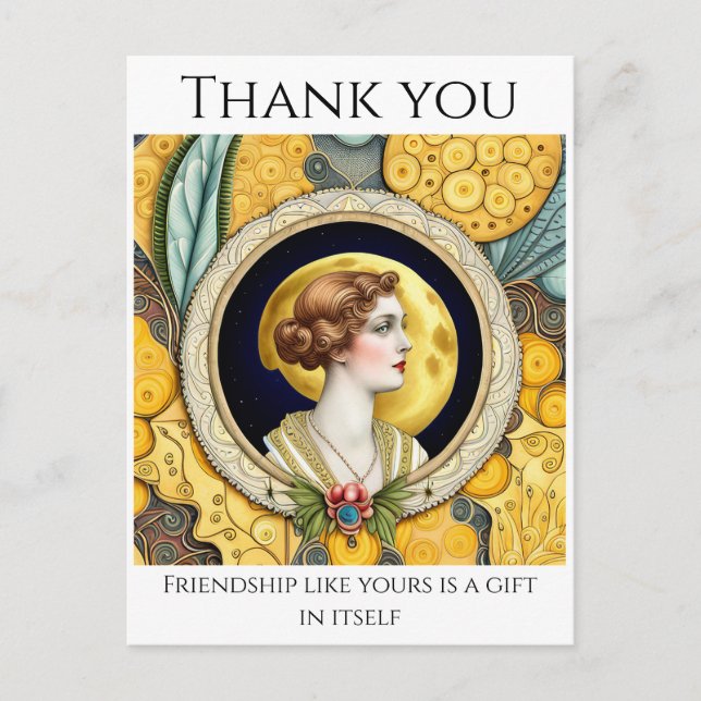 Postale Carte de remerciements pour les amis (Devant)