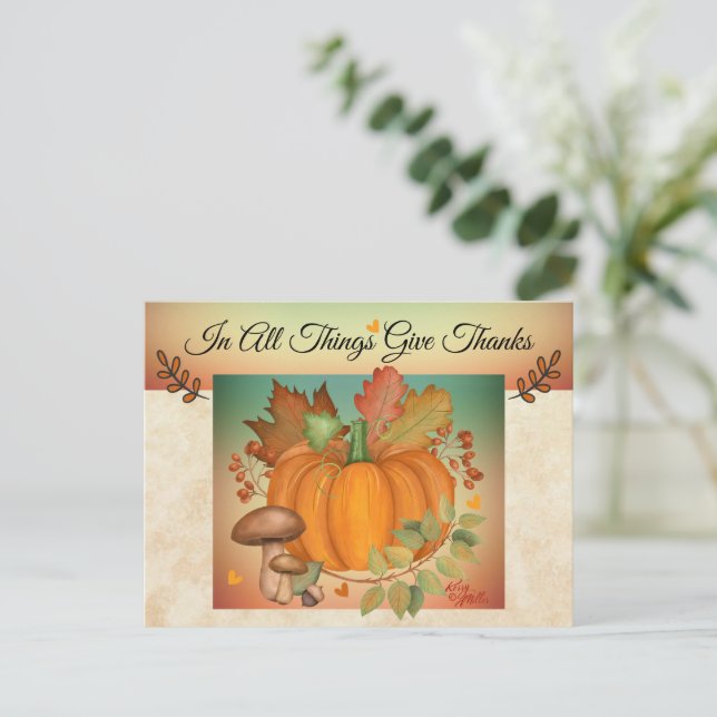Postale Carte de remerciements pour toutes choses (Debout devant)