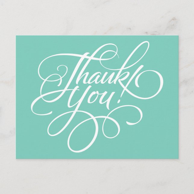 Postale Carte de remerciements turquoise design (Devant)