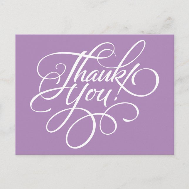 Postale Carte de remerciements violet africain design (Devant)