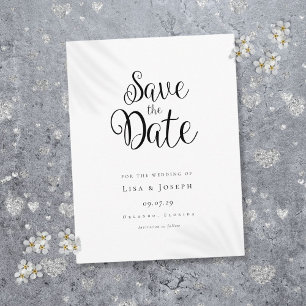 Postale Carte de rendez-vous minimaliste noir et blanc