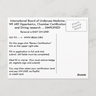 Postale Carte de renouvellement IBUM