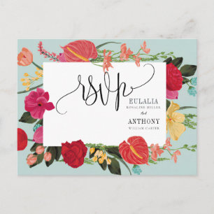 Postale Carte de réponse élégante et romantique pour maria