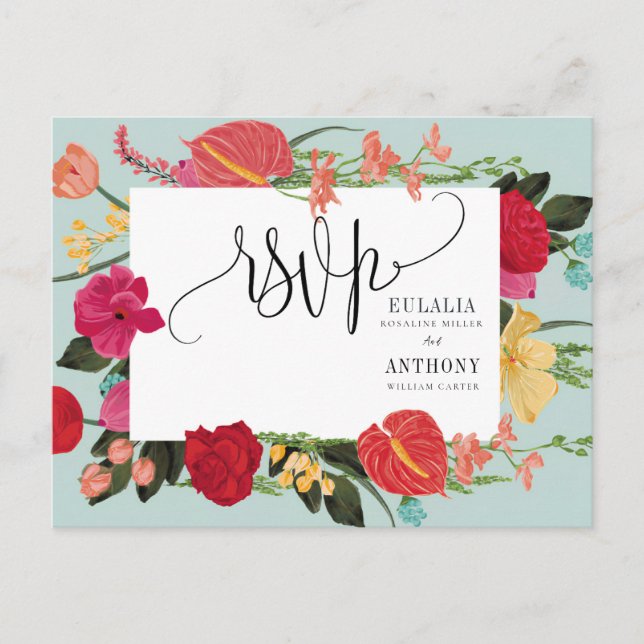 Postale Carte de réponse élégante et romantique pour maria (Devant)