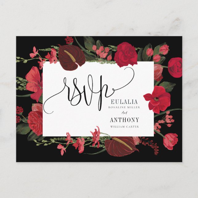 Postale Carte de réponse élégante et romantique pour maria (Devant)