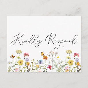 Postale Carte de réponse pour le choix d'entrée de mariage