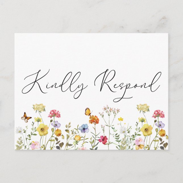 Postale Carte de réponse pour le choix d'entrée de mariage (Devant)