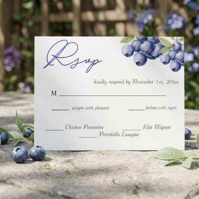 Postale Carte de réponse pour une fête prénuptiale aux ble (Créateur téléchargé)