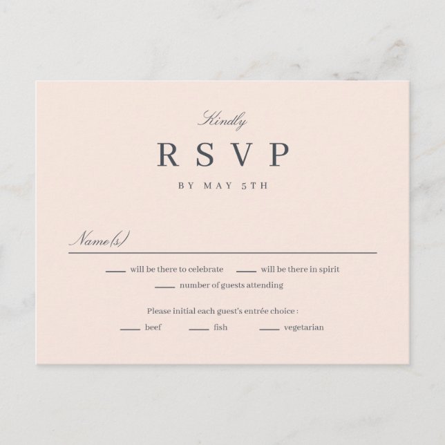 Postale Carte de réponse RSVP modifiable Simply United (Devant)