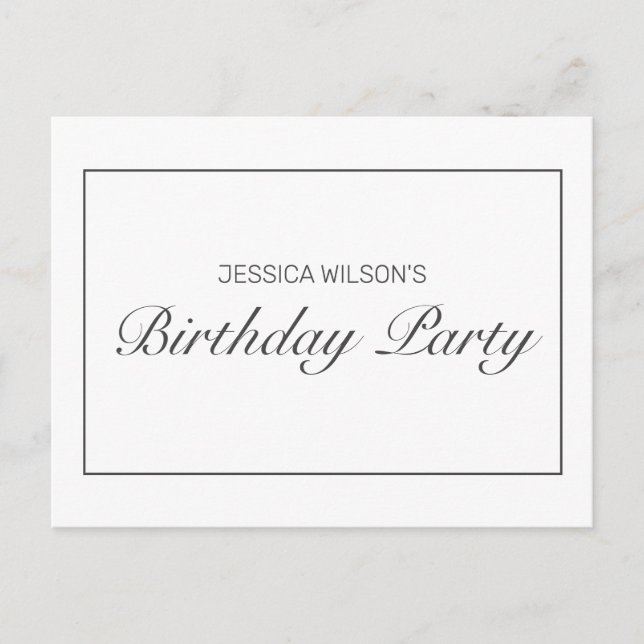 Postale Carte de réponse RSVP pour une fête d'anniversaire (Devant)