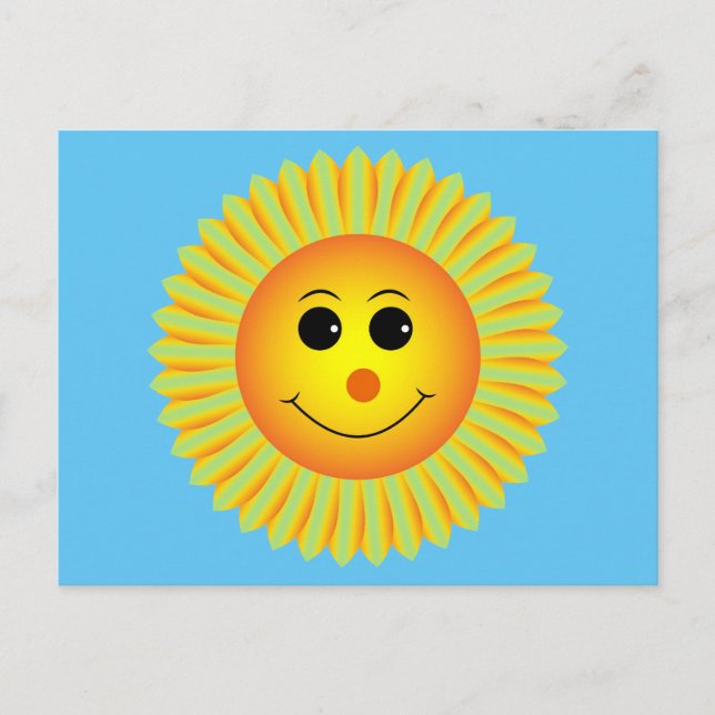 Postale Carte de rétablissement Soleil Sourire (Devant)