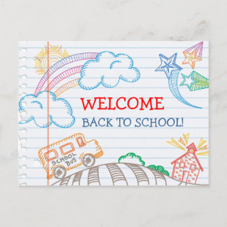 Postale Carte de retour à l'école