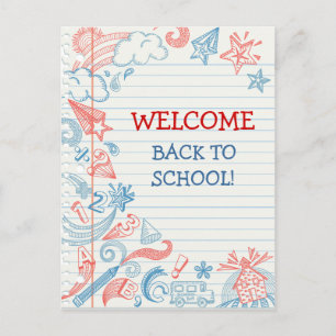 Postale Carte de retour à l'école