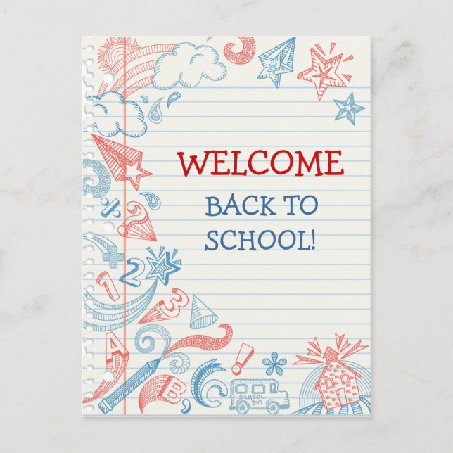 Postale Carte de retour à l'école (Devant)