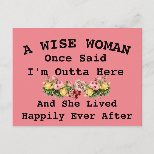 Postale Carte de retraite pour femmes Elle (Devant)