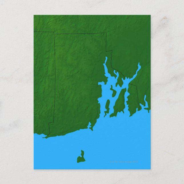 Postale Carte de Rhode Island (Devant)
