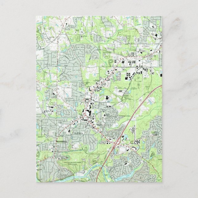 Postale Carte de Roswell Georgia (1992) (Devant)