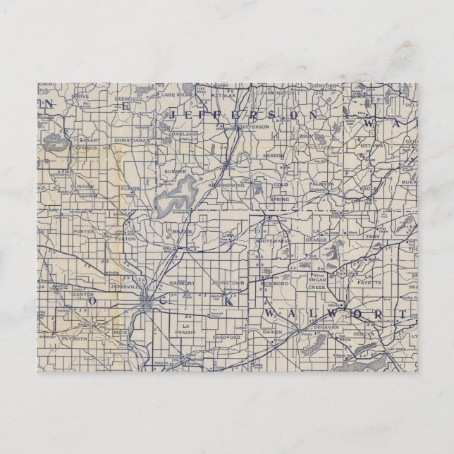Postale Carte de route de bicyclette du Wisconsin 7 (Devant)