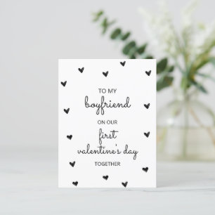 Postale Carte de Saint-Valentin pour petit ami minimaliste