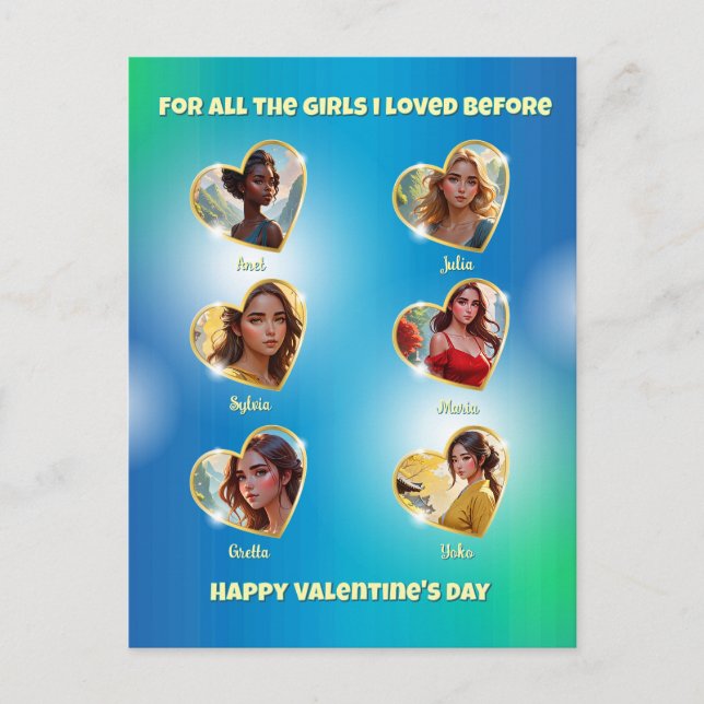 Postale Carte de Saint Valentin pour un Bachelorette (Devant)