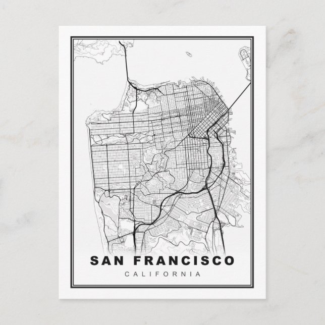 Postale Carte de San Francisco (Devant)