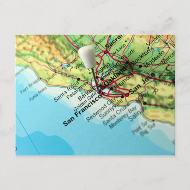 Postale Carte de San Francisco, États-Unis (Devant)