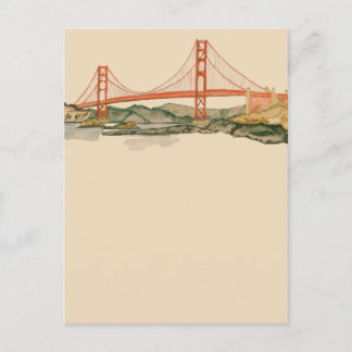 Postale Carte de San Francisco Golden Gate Bridge