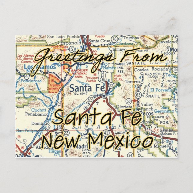 Postale Carte de Santa Fe (Devant)