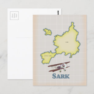 Postale carte de Sark vintage