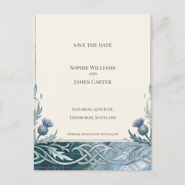 Postale Carte de sauvegarde de date de mariage Celtique sa (Devant)