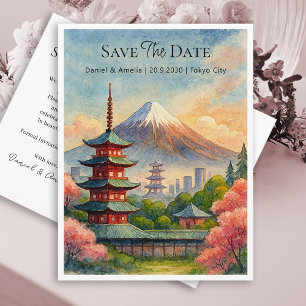 Postale Carte de sauvegarde de date de mariage personnalis