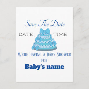 Postale Carte de sauvegarde de la date pour la douche de b