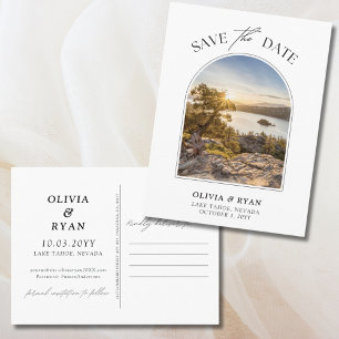Postale Carte de Save the Date pour les mariages au lac Ta