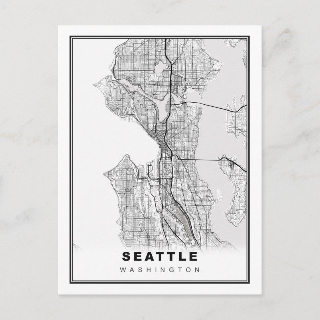 Postale Carte de Seattle (Devant)