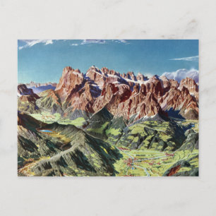 Postale Carte de secours des Dolomites vintages Italie