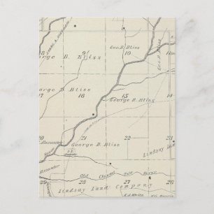 Postale Carte de section du comté de T20S R25E Tulare