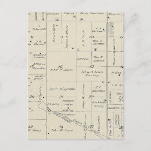 Postale Carte de section du comté de T20S R26E Tulare