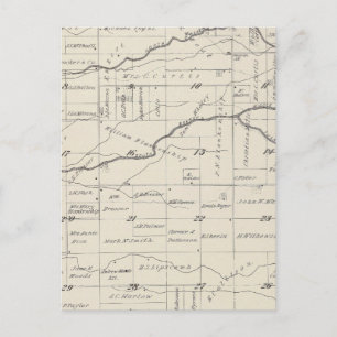 Postale Carte de section du comté de T21S R25E Tulare