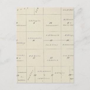 Postale Carte de section du comté de T23S R22E Tulare