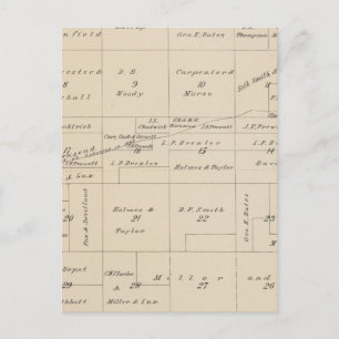 Postale Carte de section du comté de T24S R21E Tulare