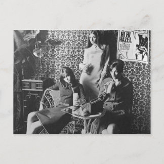 Postale Carte de sécurité Milkshake girls Vintage