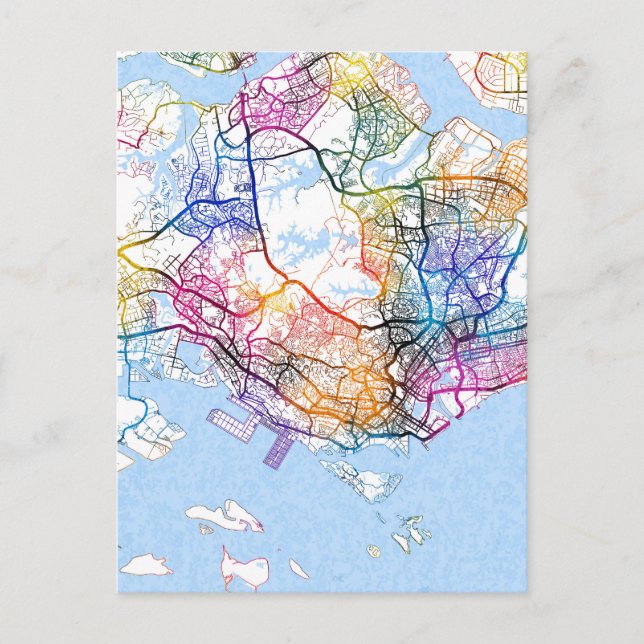 Postale Carte de Singapour (Devant)