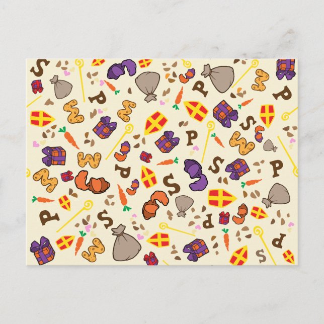 Postale Carte de Sinterklaas (Devant)