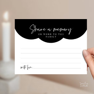 Postale Carte de souvenir de service funéraire, partager u