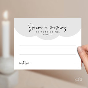 Postale Carte de souvenir de service funéraire, partager u
